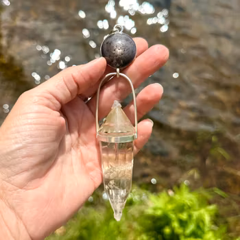 The light of the Godess- Star Ruby with champagne Citrine.
