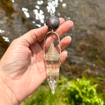 The light of the Godess- Star Ruby with champagne Citrine.