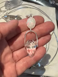 Dragon of birthing the new world- Velo Opal with clear quartz dragon egg