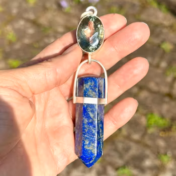 Sowing the new earth frequencies with your voice- Green Amethyst with Lapis Lazuli