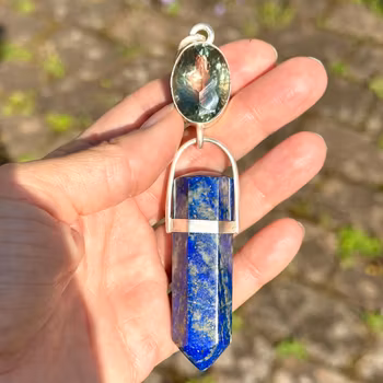 Sowing the new earth frequencies with your voice- Green Amethyst with Lapis Lazuli