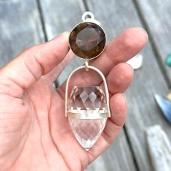 Dragon of Kali- Dark golden Quartz with high frequency clear Quartz dragon egg