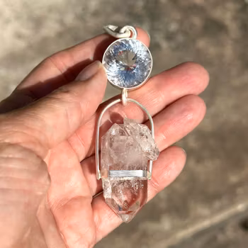 Light portal of the new world.  Clear quartz with naturally double terminated clear quartz with extra everything from Brandenberg