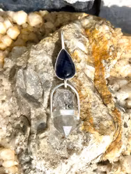 Mermaids of the past, water nymphs of the future - Iolite with Himalayan clear Quartz