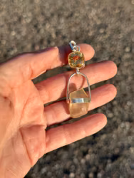 Hathors frequencies of abundance -Citrine with Libian Tectite