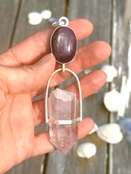 The great Godess comes I in here. She is a fazed of the great mother- Star Ruby with Brandenberg Amethyst