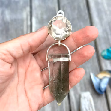 Connection to your inner golden child-  Golden Quartz with Lodolite-