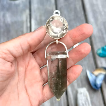 Connection to your inner golden child-  Golden Quartz with Lodolite-