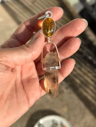 New light coming in, creating a completely new blueprint of the future-  Citrine with Tangerine Lodolite