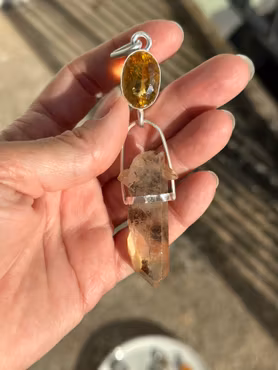 New light coming in, creating a completely new blueprint of the future-  Citrine with Tangerine Lodolite