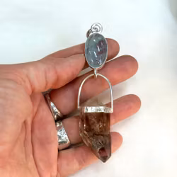 Gate to Lemurian-  Aquamarine with Brandenberg Enhydro