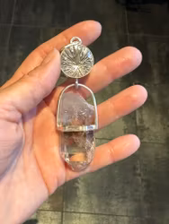 Light Portal of the North-  Clear Quartz with clear /smokey/amethyst Enhydro from Brandenberg.