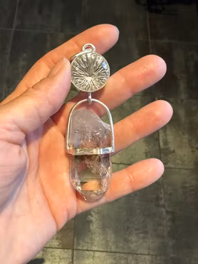 Light Portal of the North-  Clear Quartz with clear /smokey/amethyst Enhydro from Brandenberg.