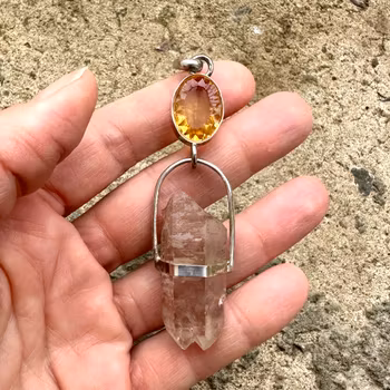 Infusing the sacred feminine with light- Citrine with naturally douDragon blood lemurian