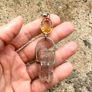 Infusing the sacred feminine with light- Citrine with naturally douDragon blood lemurian