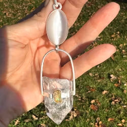 White Dragon of the Himalayas – The Chalice of Pure Light  Selenite • Himalayan Quartz • Raw Opal