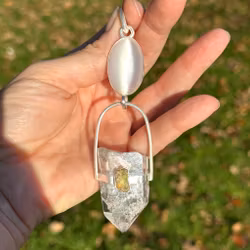 White Dragon of the Himalayas – The Chalice of Pure Light  Selenite • Himalayan Quartz • Raw Opal