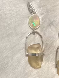 Hathor’s Song of Abundance – Singing Your Life Into Light ✨  Velo Opal with Libyan Desert Tektite