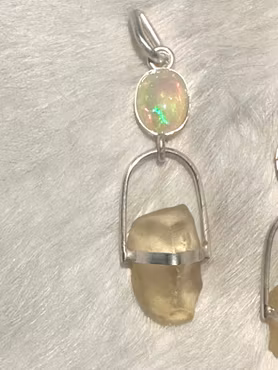 Hathor’s Song of Abundance – Singing Your Life Into Light ✨  Velo Opal with Libyan Desert Tektite