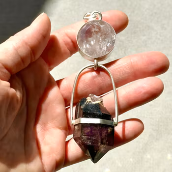 Finding Your Way Home- light Amethyst with double terminated Brandenberg Amethyst