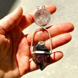 Finding Your Way Home- light Amethyst with double terminated Brandenberg Amethyst