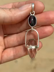 Transformation – The Womb of Metamorphosis   Black Opal with Clear Quartz Dragon Egg