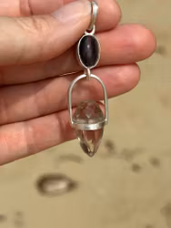 Transformation – The Womb of Metamorphosis   Black Opal with Clear Quartz Dragon Egg