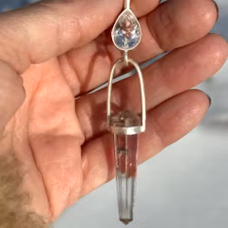 The Fire Horse Light Portal- A Living Threshold of Celestial Illumination. clear quartz light portal with fire horse Vogel crystal.