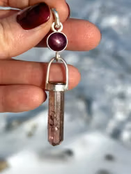 Love is the origin. Love is the source. Love is what you are- Star Ruby with raw top quality pink Tourmaline