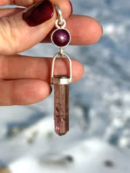 Love is the origin. Love is the source. Love is what you are- Star Ruby with raw top quality pink Tourmaline