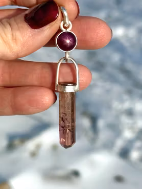Love is the origin. Love is the source. Love is what you are- Star Ruby with raw top quality pink Tourmaline