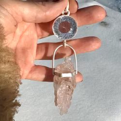 A mission of the higher heart- Clear Quartz Light Portal with Crystalline Rose Quartz