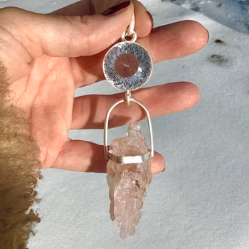A mission of the higher heart- Clear Quartz Light Portal with Crystalline Rose Quartz