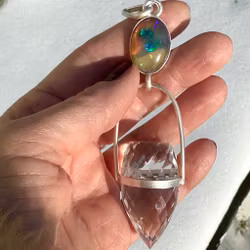 Awakening the Seed of Your Divine Blueprint- Black opal with high frequency dragon egg.