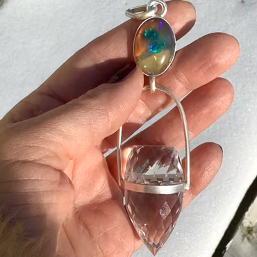 Awakening the Seed of Your Divine Blueprint- Black opal with high frequency dragon egg.