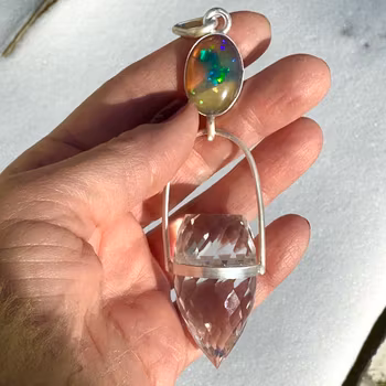 Awakening the Seed of Your Divine Blueprint- Black opal with high frequency dragon egg.