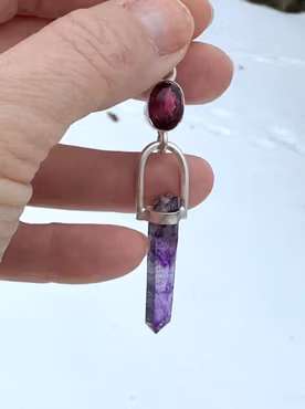 Higher Heart Sovereignty- The Magdalene Current- Pink Tourmaline with Amethyst Phantom Quartz Higher Heart Activation - The Magdalene Frequency