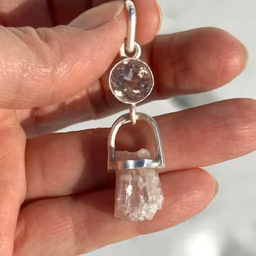 Where Softness Awakens Sovereign Power- Ametrine with Crystalline Pink Tourmaline