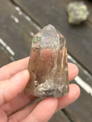 Top quality Citrine tower with Lodlotite