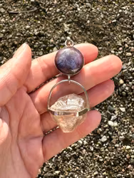 The Return of the Sovereign Heart - Star Ruby & Clear Quartz Enhydro from the Himalayas