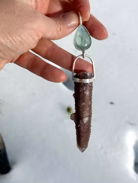 The Bridge of the New Lemuria - Aquamarine with Fairy Quartz  The Bridge of the New Lemuria