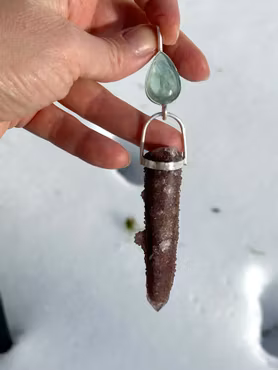 The Bridge of the New Lemuria - Aquamarine with Fairy Quartz  The Bridge of the New Lemuria