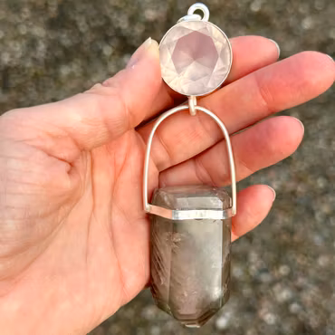 Heart of the Wild - Artemis Rose Gate - Rose Quartz with Phantom Lodolite