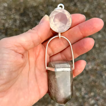 Heart of the Wild - Artemis Rose Gate - Rose Quartz with Phantom Lodolite