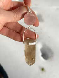 Golden Heart of Heaven - Rose Quartz with Top Quality Citrine