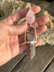 Return of the Avalon Star Queen-  Morganite & 1000 Stars Brandenberg Amethyst