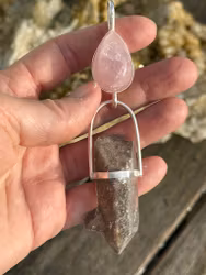 Return of the Avalon Star Queen-  Morganite & 1000 Stars Brandenberg Amethyst