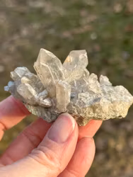 Small clear Quartz cluster from sweden