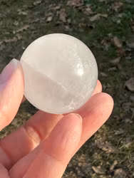 White Calcite sphere