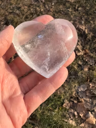 Clear quartz heart